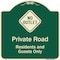 Signmission Designer Series-Private Road Residents And Guests Only With No Outlet Symbol, 18" H, G-1818-9910 A-DES-G-1818-9910 - alternate 1